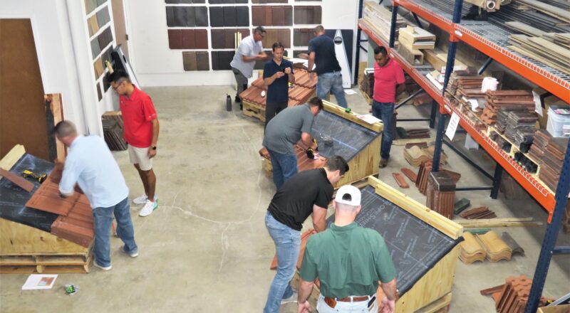 Hands-on tile roofing training